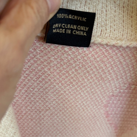 SAACHI Pink Heart Pattern Sweater Poncho - Picture 3 of 3